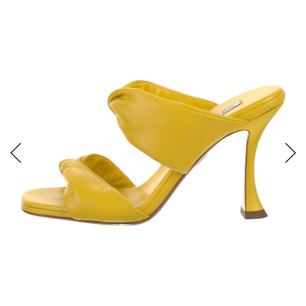 Aquazzura Twist Yellow High Heel Sandals 95mm 38. EUC